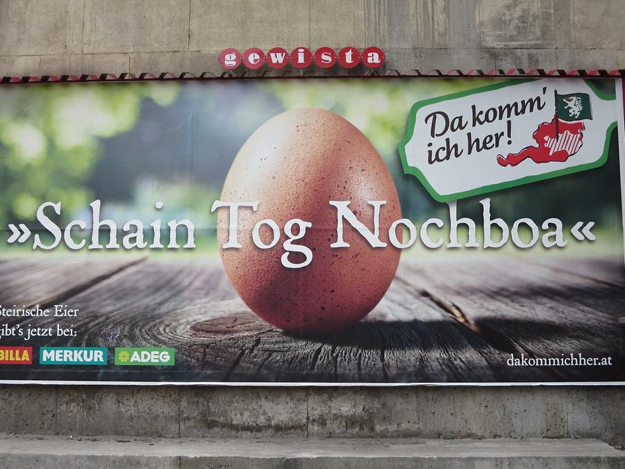 „Schain Tog Nochboa“, (Eier), dakommichher.at (Rewe)