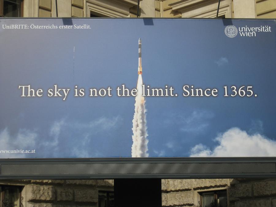 „The sky is not the limit. Since 1365.“, Universität Wien