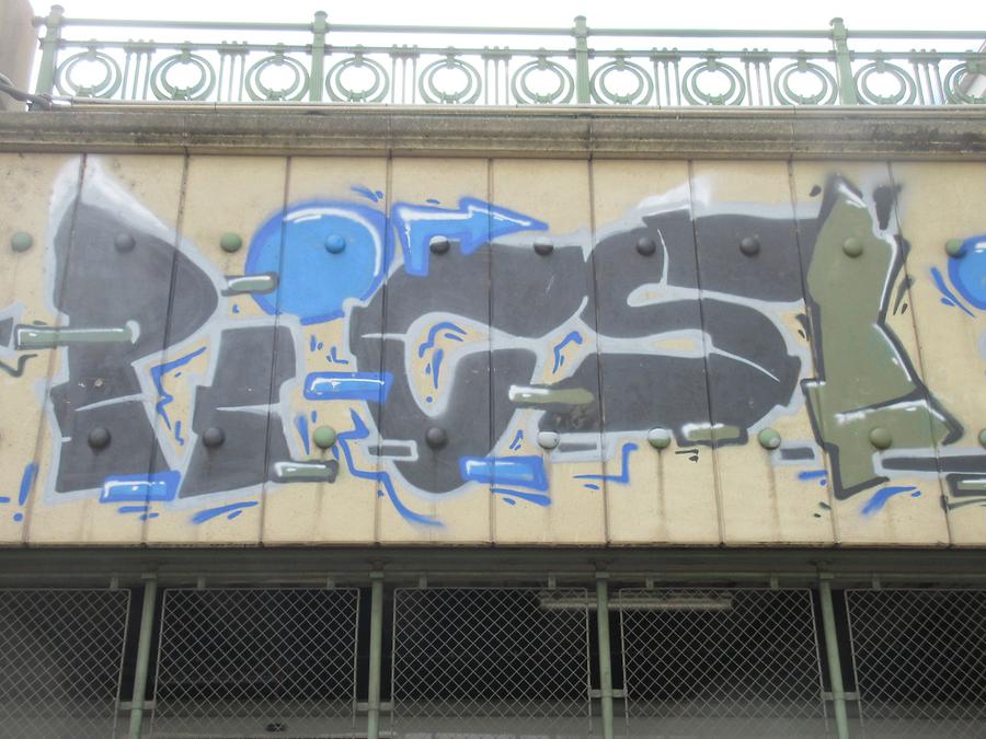 Graffito 'Picsl' - Franz Josefs-Kai - Donaukanalradweg, 1010 Wien