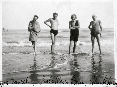 Hermann Bahr mit Koloman Moser und Peter Altenberg, © IMAGNO/Österreichisches Theatermuseum