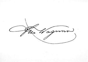 Unterschrift (Signatur) Otto Wagners