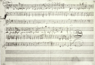 Musik-Autograph von Wolfgang Amadeus Mozart, © IMAGNO/Austrian Archives