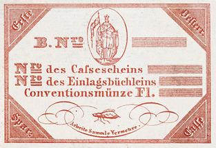 Quittung der Ersten Österreichischen Spar-Casse