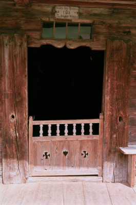 Tür eines Bauernhauses in Alpbach, Tirol, © IMAGNO/Franz Hubmann