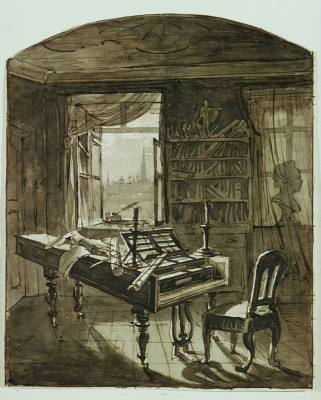 Beethovens Studierzimmer in der Schwarzspanierstrasse, © IMAGNO/Wien Museum