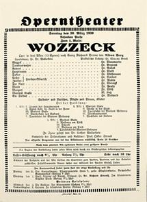 Theaterzettel: Wozzeck