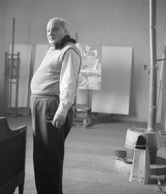 Herbert Boeckl in seinem Atelier, © IMAGNO/Franz Hubmann