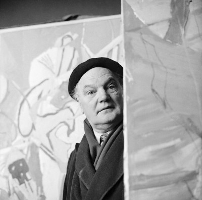 Herbert Boeckl in seinem Atelier, © IMAGNO/Helmut Baar