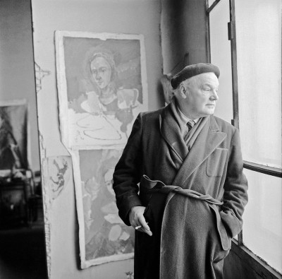 Herbert Boeckl in seinem Atelier, © IMAGNO/Helmut Baar