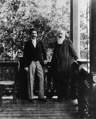 Johannes Brahms und Johann Strauß, © IMAGNO/Austrian Archives