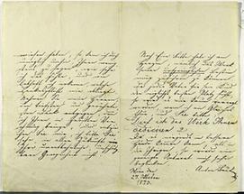 Brief von Anton Bruckner