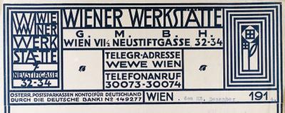 Briefkopf der Wiener Werkstätte