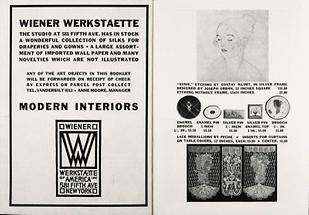 Verkaufskatalog der Wiener Werkstaette of America Inc