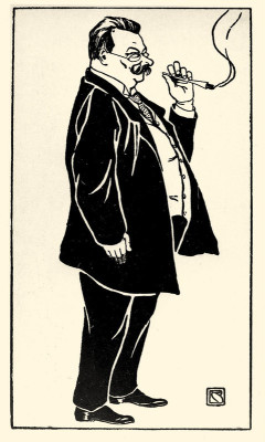 Vinzenz Chiavacci. Karikatur von Bertha Czegka, © IMAGNO/Austrian Archives