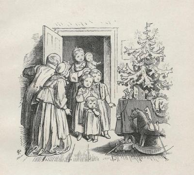 Eltern und Kinder bei der Weihnachtsbescherung, © IMAGNO/Austrian Archives