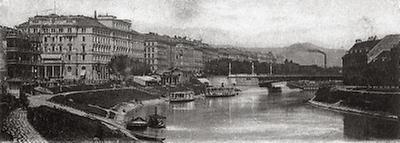 Der Wiener Donaukanal mit der Stephaniebrücke