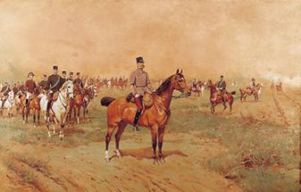 Kaiser Franz Joseph auf dem Manöverfeld