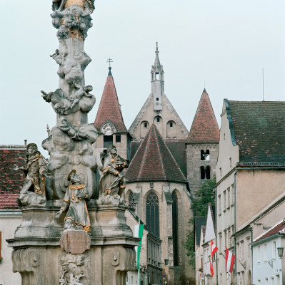 Dreifaltigkeitssäule auf dem  Eggenburger Hauptplatz, © IMAGNO/Gerhard Trumler