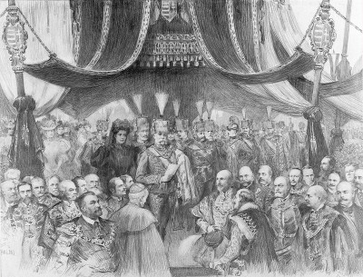 Franz Joseph und Elisabeth bei der Milleniumsausstellung, © IMAGNO/ÖNB