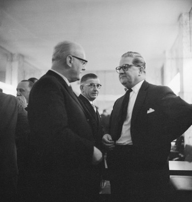 Figl auf einer ÖVP-Parteisitzung 1963, © IMAGNO/Barbara Pflaum