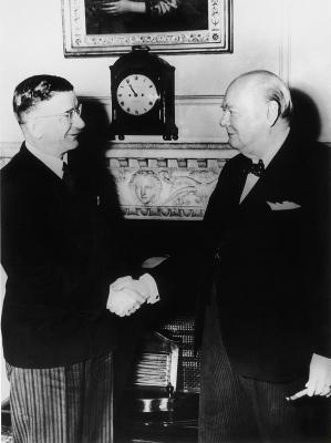 Leopold Figl und Winston Churchill, © ÖNB