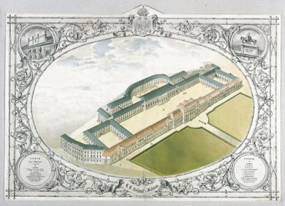 K. K. Hofstall-Gebäudeplan in Vogelschau., © IMAGNO/Austrian Archives