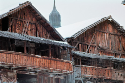 Bauernhäuser in einem rätoromanischen Dorf in Tirol, © IMAGNO/Franz Hubmann