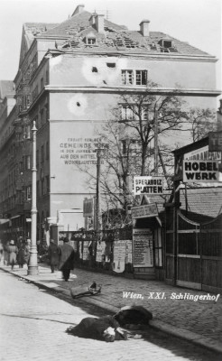 Beschädigter Gemeindebau nach Bürgerkrieg, © IMAGNO/Austrian Archives