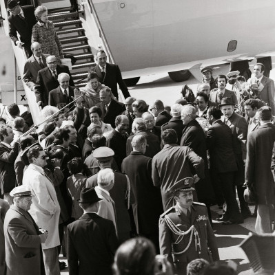 Anwar as Sadat bei seiner Ankunft in Wien-Schwechat, © IMAGNO/Barbara Pflaum