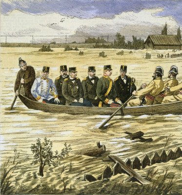Der Kaiser auf dem Wiener Überschwemmungsgebiet, © IMAGNO/Austrian Archives