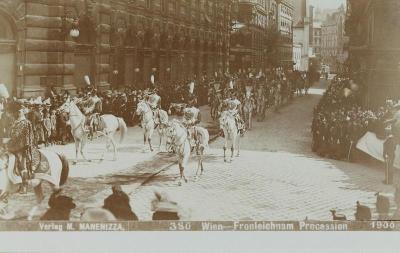 Kaiser Franz Joseph I. von Österreich bei der Fronleichnamsprozession, © IMAGNO/Austrian Archives