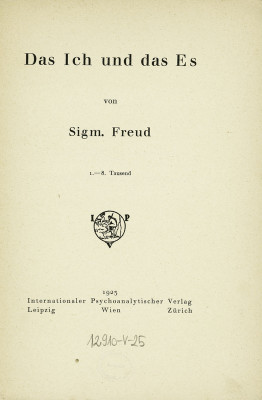 Titelseite Das Ich und das Es, © IMAGNO/Sigm.Freud Priv.Stiftung