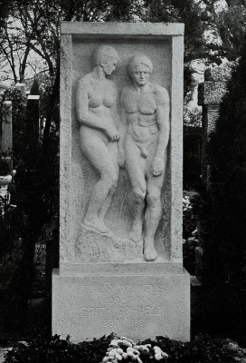 Grabstein für Egon und Edith Schiele, © IMAGNO/Austrian Archives