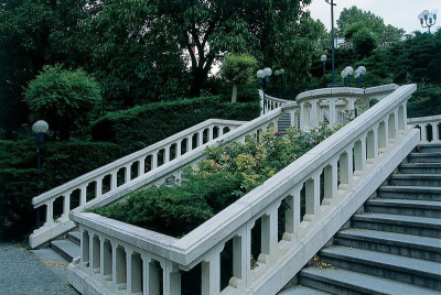 Freitreppe im Garten des Benediktinerstiftes Melk, © IMAGNO/Gerhard Trumler