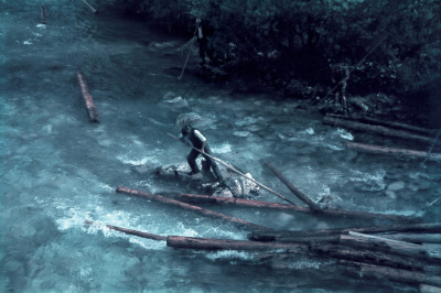 Hochwasser im Enns Gesäuse, © IMAGNO/Franz Hubmann