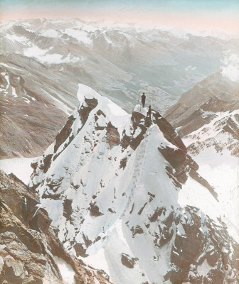 Bergsteiger auf dem Weg zum Großglockner und zum Großen Wiesbachhorn, © IMAGNO/Öst. Volkshochschularchiv