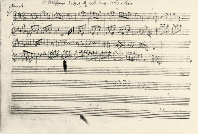 W. A. Mozart: Notenblatt, © IMAGNO/Austrian Archives