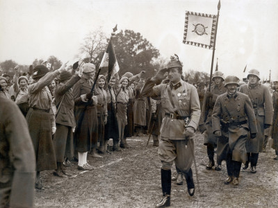 Starhemberg bei einem Aufmarsch des Heimatschutzes, © IMAGNO/Austrian Archives