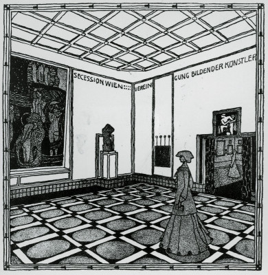 Entwurf für den vorgesehenen Klimt-Ausstellungsraum, © IMAGNO/Austrian Archives