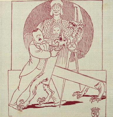 Karikatur auf Klimt und Hoffmann, © IMAGNO/Austrian Archives