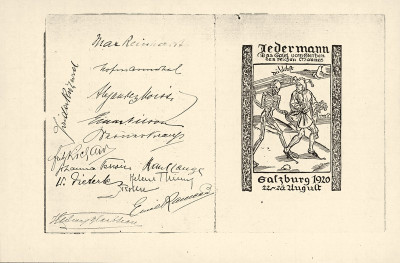 Programm zu Hugo von Hofmannsthals Jedermann, © IMAGNO/Austrian Archives