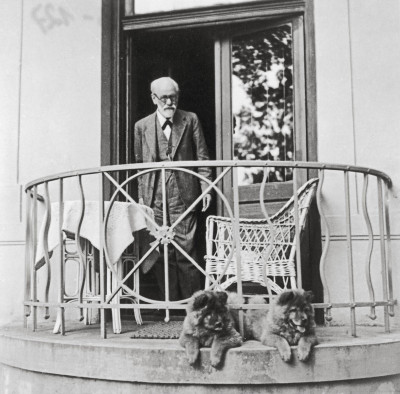 Sigmund Freud mit Chows Jofi und Lün, © IMAGNO/Sigm.Freud Priv.Stiftung