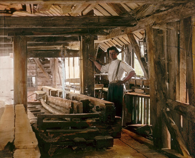 Gattersäge in einem Sägewerk, © IMAGNO/Öst. Volkshochschularchiv