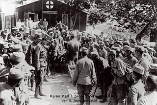 Kaiser Karl I an der Isonzofront