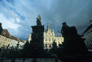 Der Hauptplatz von Graz