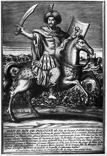 Portrait Johann III. Sobieski auf einem Pferd