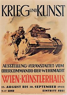 Plakat zur Ausstellung Krieg und Kunst