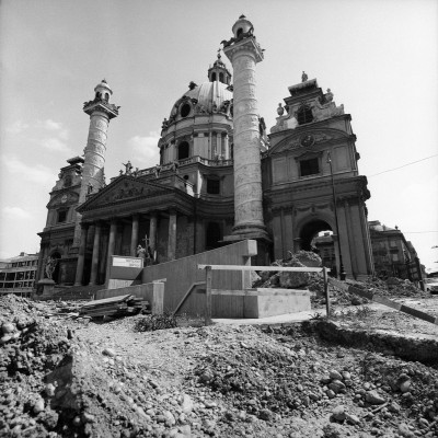 Bauarbeiten Karlsplatz, © IMAGNO/Barbara Pflaum