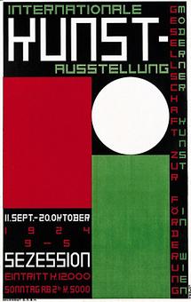 Plakat zur Internationalen Kunstausstellung 1924