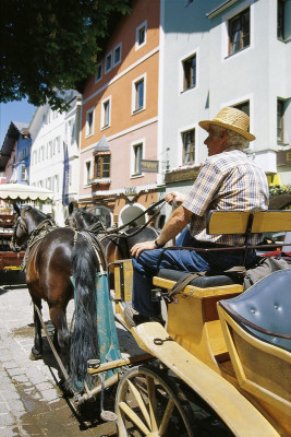 Pferdefuhrwerk in Kitzbühel, © IMAGNO/Gerhard Trumler